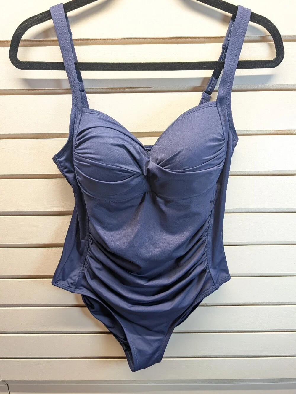 Nip Tuck Blue Joanne One Piece Swimsuit with Tummy Control Navy Size 10 EUC
